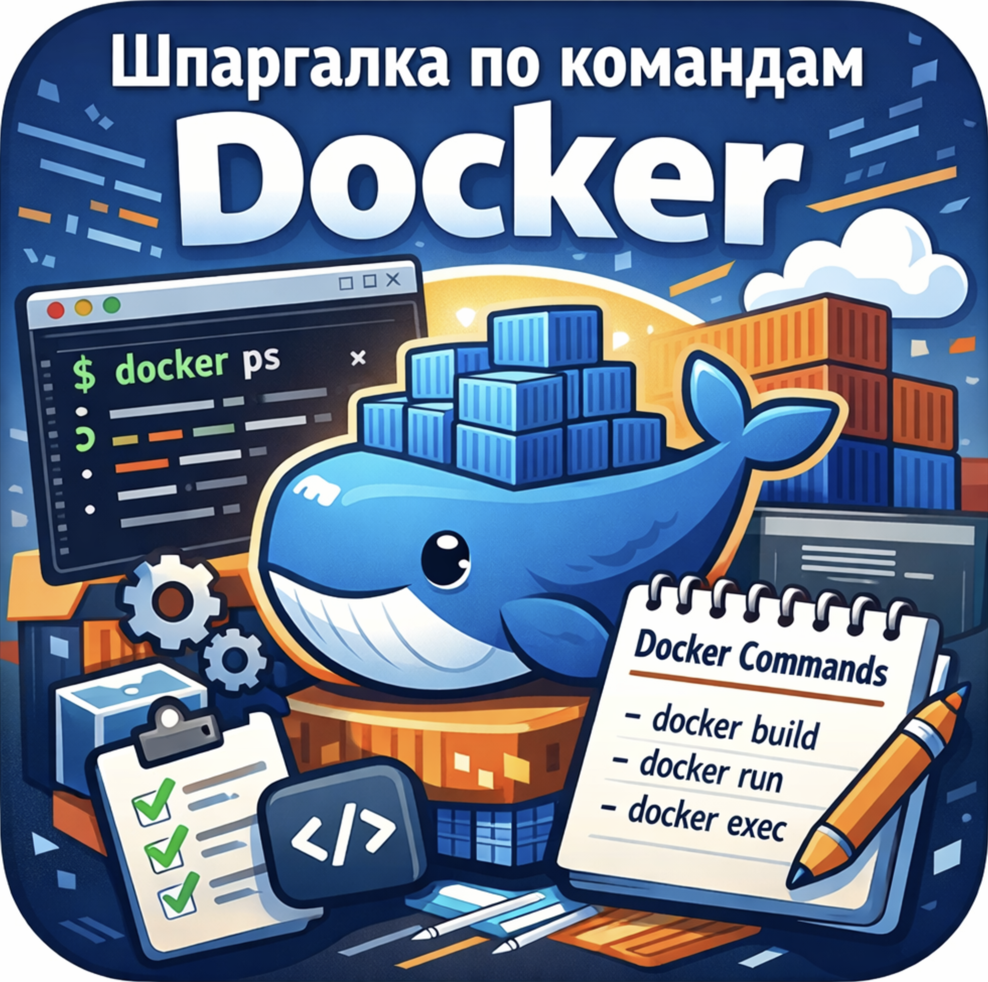 Шпаргалка по Docker